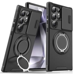 Sliding Camshield Ring Holder Phone Case, For Samsung Galaxy S24 Ultra 5G
