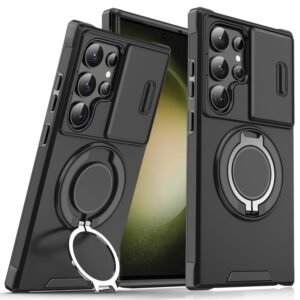 Sliding Camshield Ring Holder Phone Case, For Samsung Galaxy S23 Ultra 5G