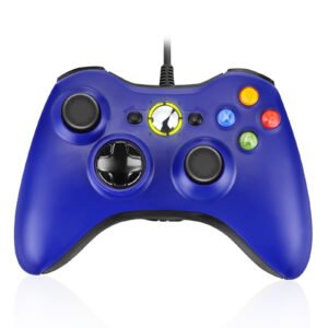 USB Wired Controller Gamepad for Microsoft Xbox 360 Console for PC Win 7 8 10 Blue